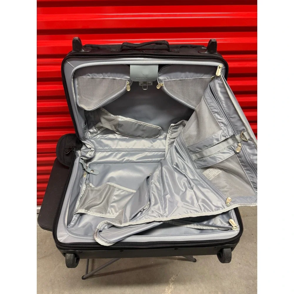 Briggs & Riley Rolling Garment Bag Black Ballistic Nylon Wheeled CarryOn Luggage